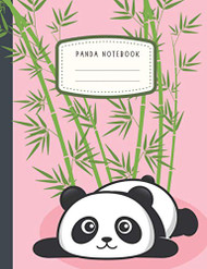 Panda Notebook: Pink Composition Notebook Cute for Kids Wide Ruled