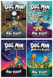 NEW SET! Dog Man 4 Books Collection: Dog Man #7 - Dog Man #10