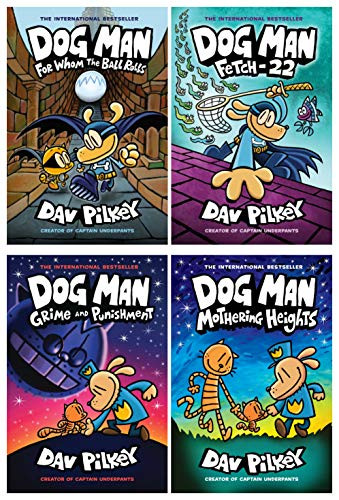 NEW SET! Dog Man 4 Books Collection: Dog Man #7 - Dog Man