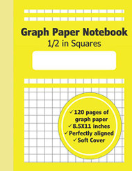 1/2 Inch Squares Graph Paper Notebook