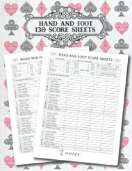 Hand and Foot Scorekeeping Book with Rules