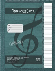 Manuscript Paper | Blank sheet Music Notebook | 120 Pages 12 Staves