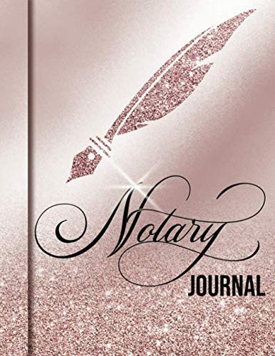 Notary Public Logbook | Rose Gold Notary Journal | Modern Notary Log