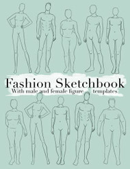 Fashion sketchbook with male and female figure templates