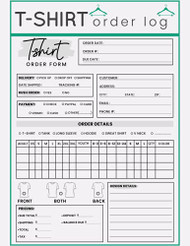 T-shirt Order Log: Custom Order Receipt Book For Small Business | Stay