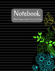 Black Paper Lined Notebook For Gel Pens