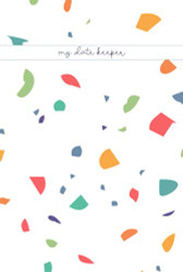 My Date Keeper: Modern Terrazzo cover Month by month Birthday Reminder