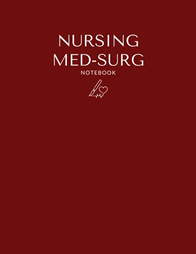 Nursing Med Surg Blank Template Notebook & Note Guide
