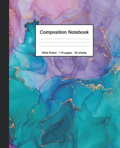 Composition Notebook: Wide Ruled Paper Notebook Journal | Pretty Gold
