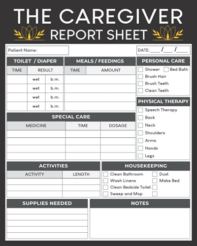 Caregiver Report Sheet