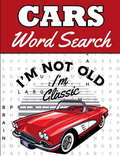 Cars Word Search: Car and Automobiles Puzzle Book for Adults Gifts