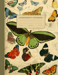 Composition Notebook: Beautiful Vintage Butterfly Illustration. Volume 1