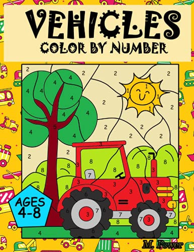 VEHICLES Colour by Number