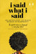 I Said What I Said: An Anthology of Black Women in Nonprofit/The Black