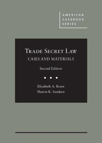 Trade Secret Law Cases and Materials