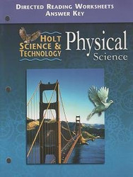 Holt Science and Technology 2001: Physics: Directed Reading
