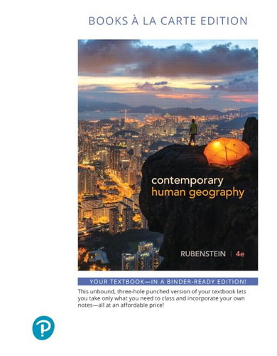 Contemporary Human Geography Contemporary Human Geography