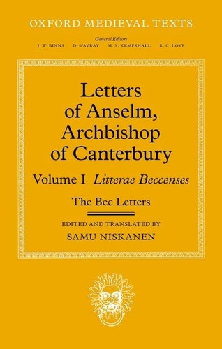 Letters of Anselm Archbishop of Canterbury: Volume I