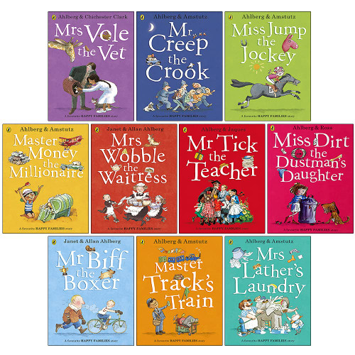 Happy Families Stories Series 10 Books Collection Set by Allan Ahlberg