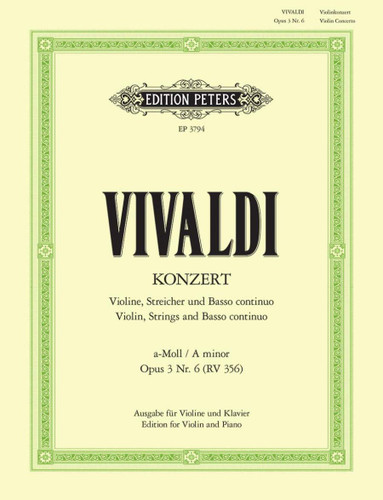 Violin Concerto in A minor Op. 3 No. 6