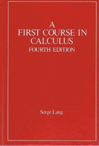 First Course In Calculus
