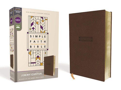 NRSV Simple Faith Bible Leathersoft Brown Comfort Print