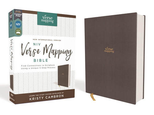 NIV Verse Mapping Bible Cloth over Board Gray Comfort Print