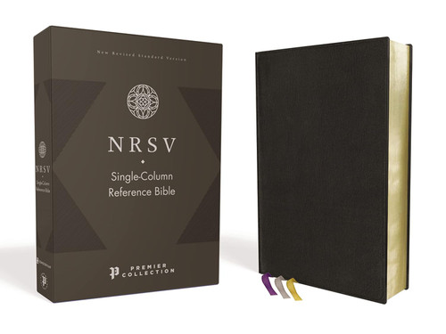 NRSV Single-Column Reference Bible Premium Goatskin Leather Black