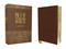 NIV Thinline Bible Giant Print Genuine Leather Buffalo Brown Red