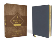 NIV Heritage Bible Passaggio Setting Genuine Leather Buffalo Blue