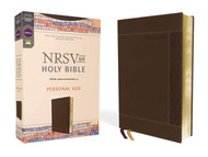 NRSVue Holy Bible Personal Size Leathersoft Brown Comfort Print
