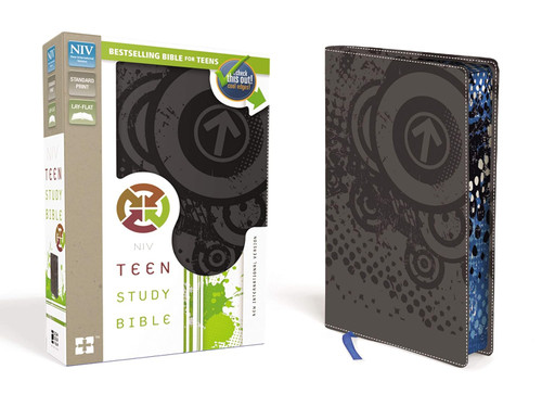 NIV Teen Study Bible Leathersoft Gray Printed Page Edges