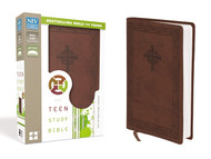 NIV Teen Study Bible Compact Leathersoft Brown
