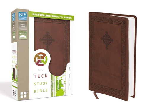 NIV Teen Study Bible Compact Leathersoft Brown