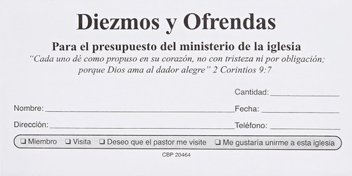 Sobres de Diezmos y Ofrendas (Spanish Edition)