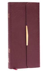 KJV Compact Checkbook Bible Burgundy Bonded Leather Red Letter: King