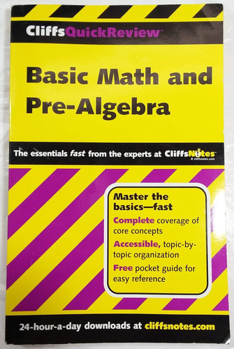 Cliffsquickreview Basic Math and Pre-Algebra