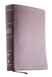 The NKJV Open Bible Brown Leathersoft Red Letter Comfort Print