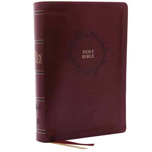 The KJV Open Bible: Complete Reference System Burgundy Leathersoft