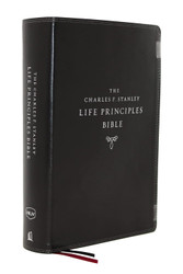 The NKJV Charles F. Stanley Life Principles Bible Leathersoft Black