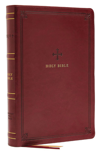 NRSV Catholic Bible Standard Personal Size Leathersoft Red Comfort