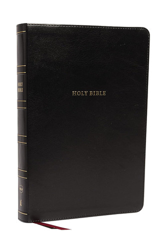 NKJV Holy Bible Super Giant Print Reference Bible Black Leathersoft