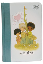 NKJV Precious Moments Small Hands Bible Hardcover Teal Comfort Print: