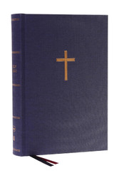 NKJV Single-Column Wide-Margin Reference Bible Cloth over Board Blue