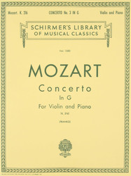 Concerto No. 3 in G: For Violin and Piano K.216
