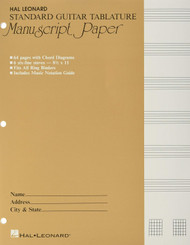 Guitar Tablature Manuscript Paper - Standard: Manuscript Paper