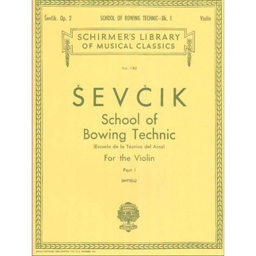 School of Bowing Technics Op. 2 - Book 1: Schirmer Library of