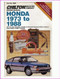 Chilton Repair Manual Honda 1973 to 1988 All U.S. and Canadian Models