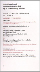Administration of Communion to the Sick by Extraordinary Ministers