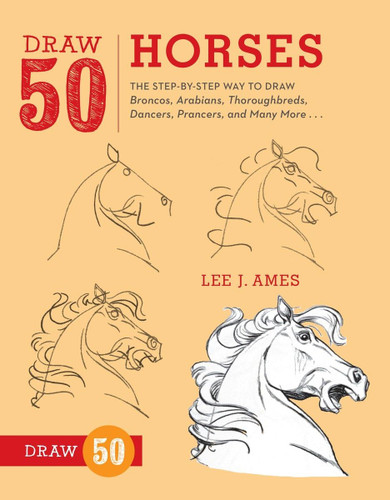 Draw 50 Horses: The Step-by-Step Way to Draw Broncos Arabians